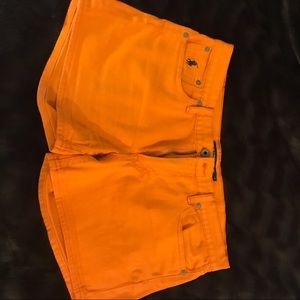 Orange polo shorts